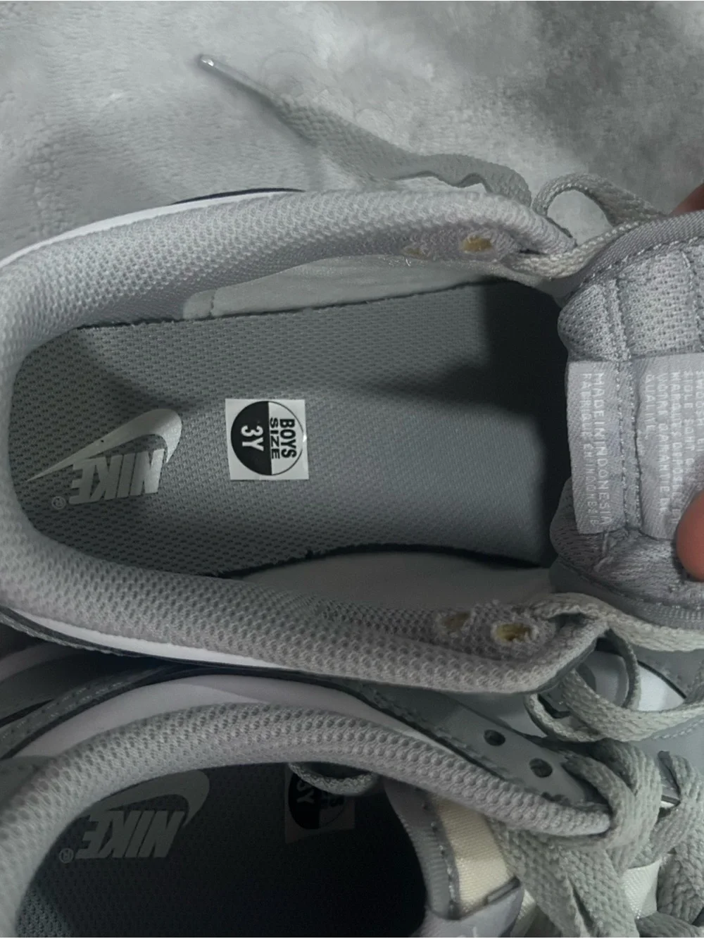 Nike Gray and White Low-Top Sneakers